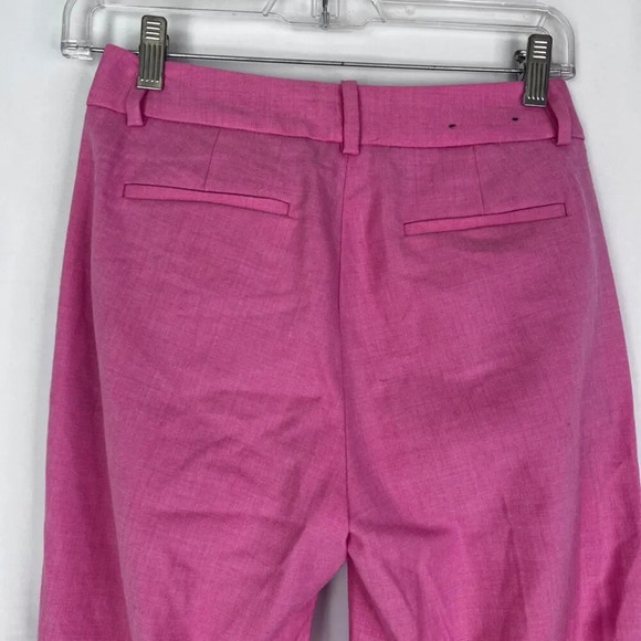 J Crew Stretch Pink Wool Blend Straight Leg Dress Pants Size 00 - Picture 4 of 11